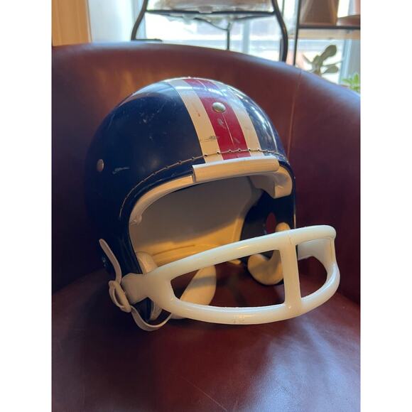 Other - Vintage 1970s MacGregor Blue Stripe Youth Football Helmet E530 Sz Medium Med M